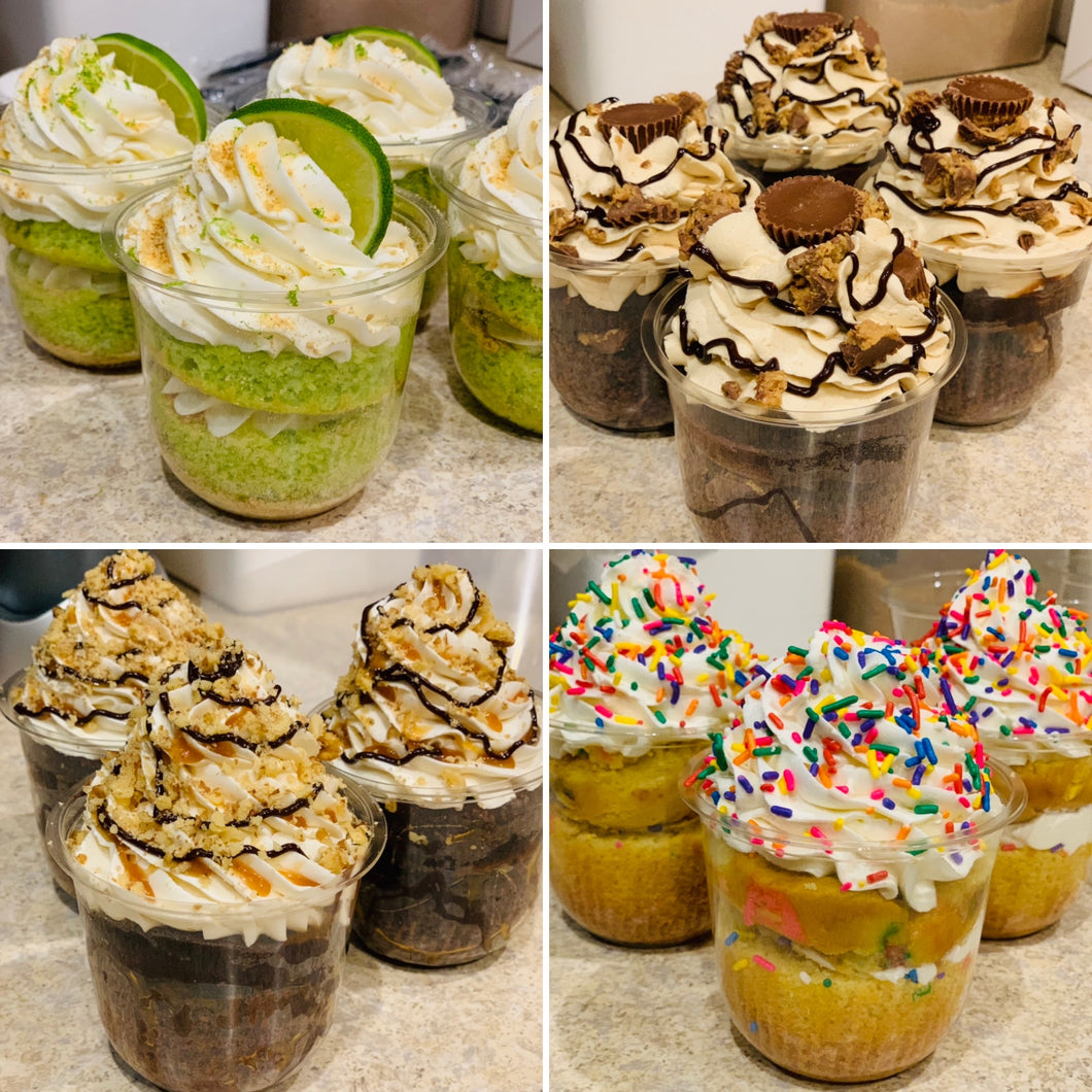 Variety Jumbo Cup-a-cakes - Dozen- 4 Flavors