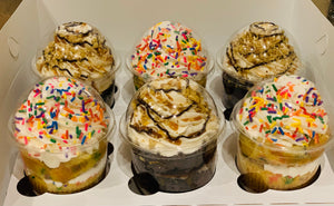 Variety Jumbo Cup-a-cakes - Half Dozen- Baker's Choice