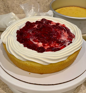 Lemon & Fruit Cheesecake Cake