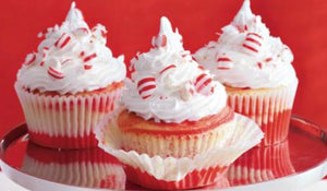 Peppermint Candy Cane Cupcake